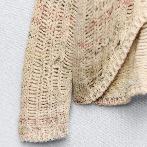 ZARA Oversized Knit Sweater with Rips SIZE M NWT Bloggers Favorite - Picture 10 of 10